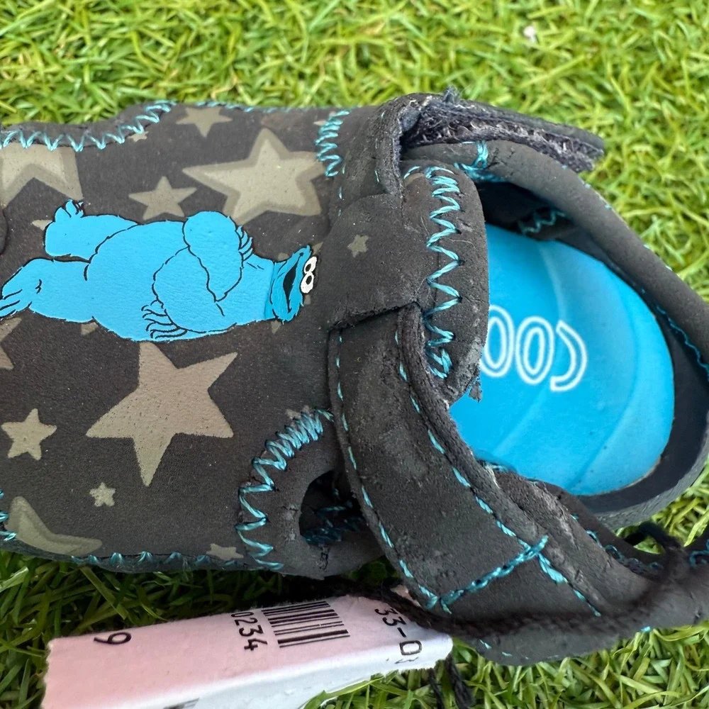 Vtg Y2K Cookie Monster‎ Sesame Street Sandals Infant Size 1 Kidcore Deadstock